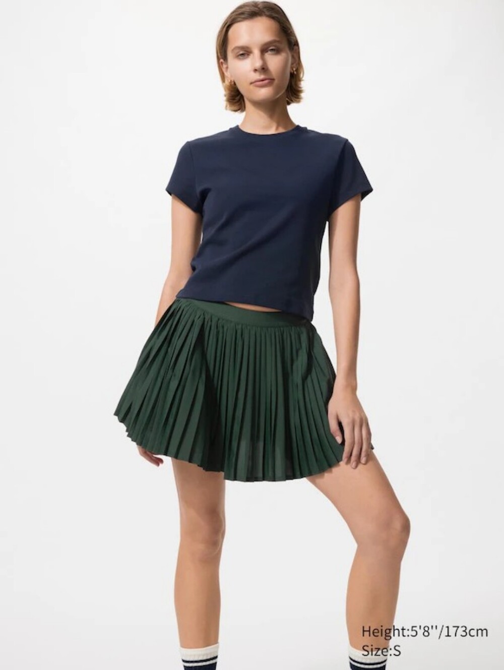 UNI QLO Womens Active Pleated Tennis Skirt